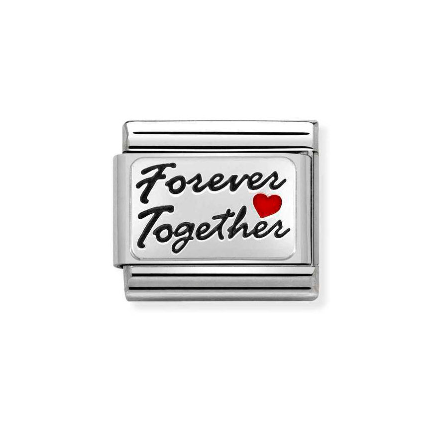 Nomination Silver Forever Together Red Enamel Heart Charm