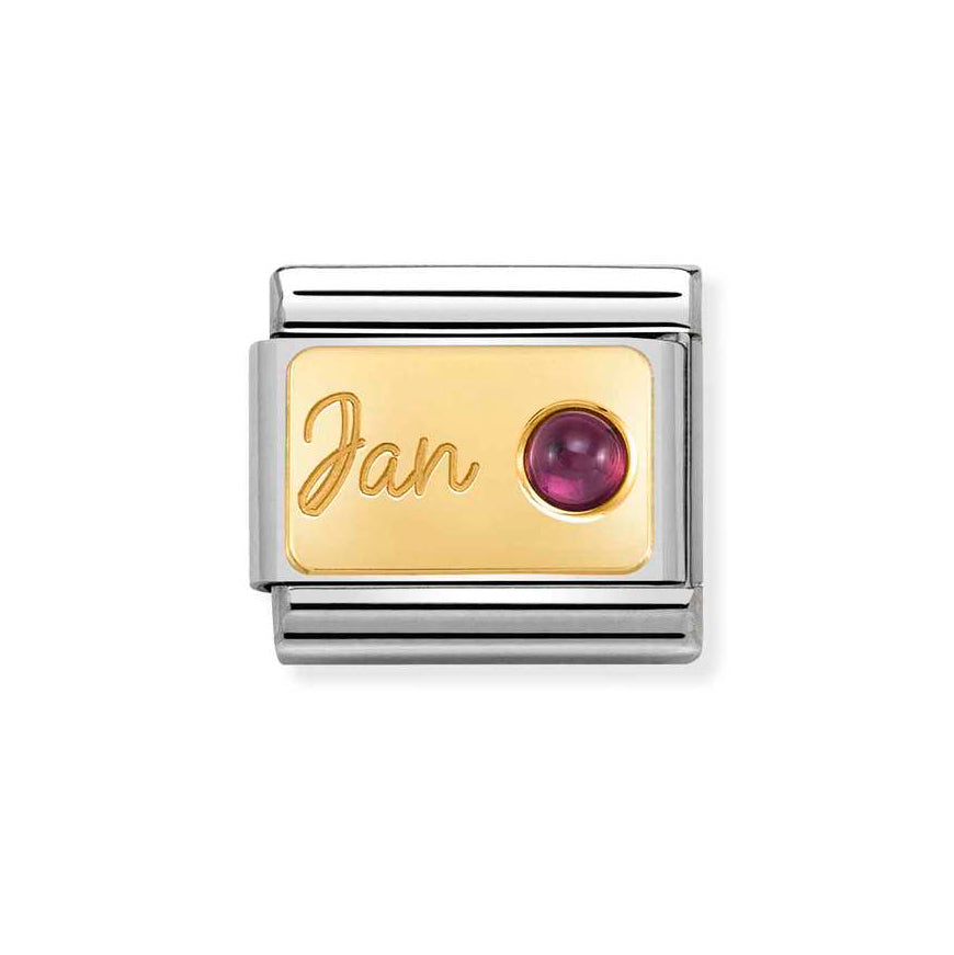 Nomination Gold Composable Classic January Garnet Birthstone Charm