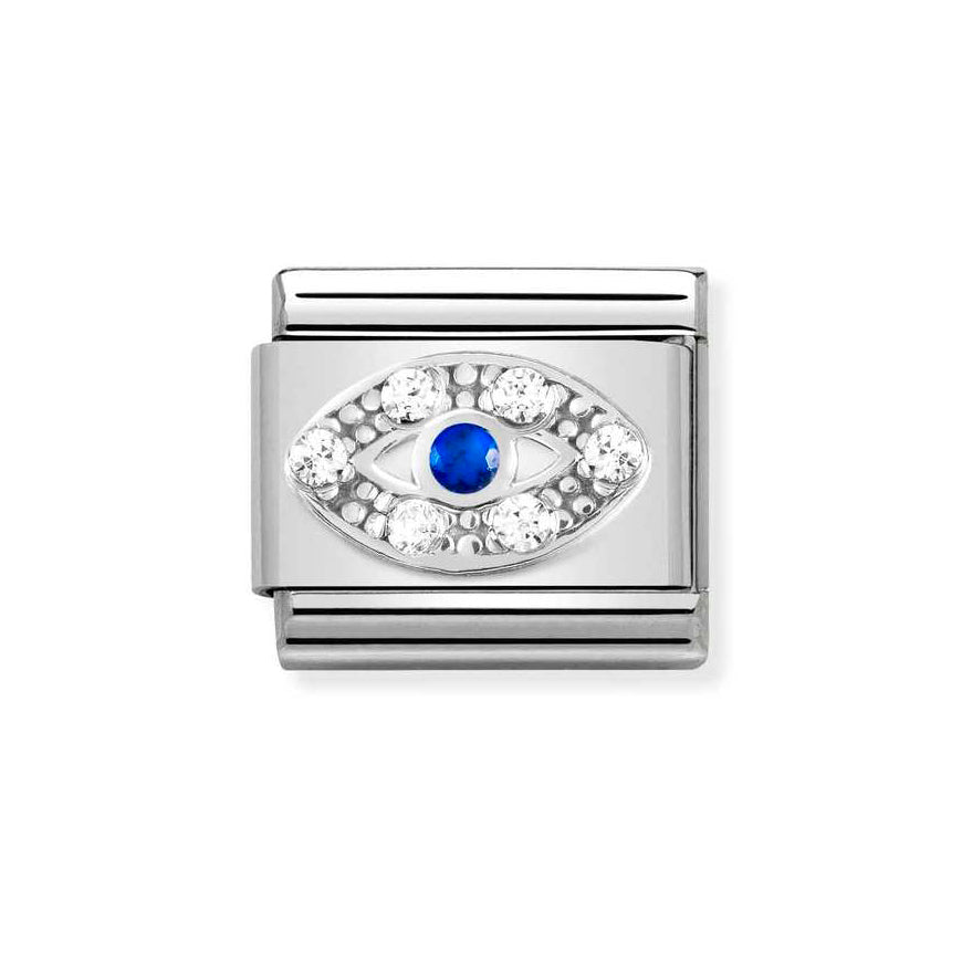 Nomination Silver Composable Classic Cz Greek Eye Charm