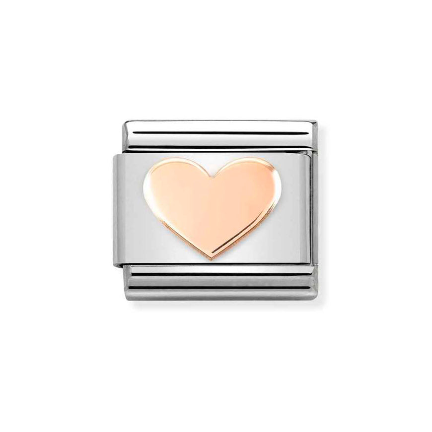 Nomination Rose Gold Composable Classic Plain Heart Charm