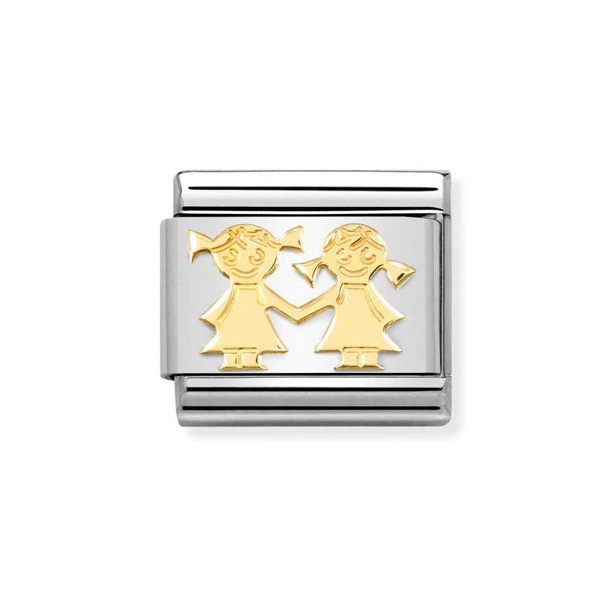 Nomination Gold Composable Classic Sisters Charm