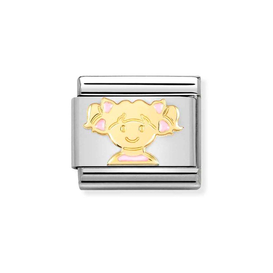 Nomination Gold Composable Classic Pink Girl Charm