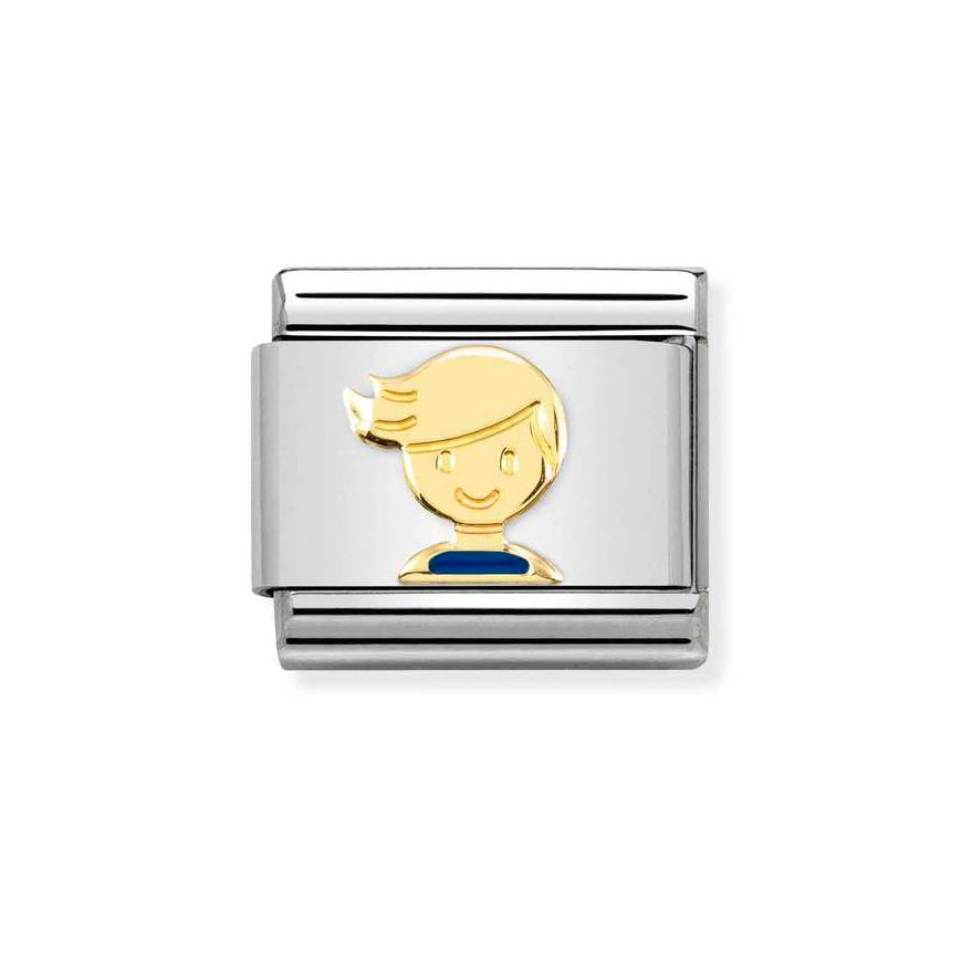 Nomination Gold Composable Classic Blue Boy Charm