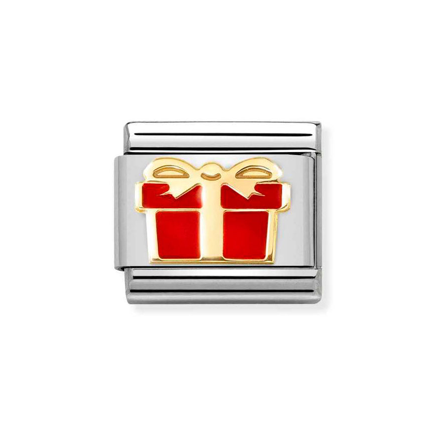 Nomination Gold Composable Classic Red Gift Box Present Charm