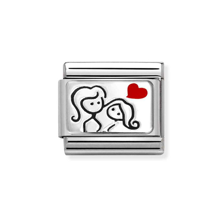 Nomination Silver Composable Classic Women With Heart Charm