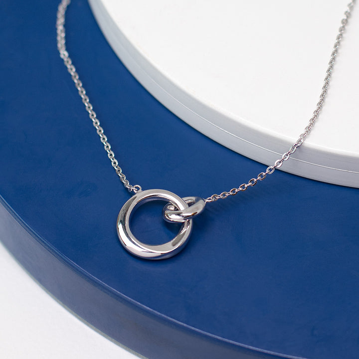 Kit Heath Silver Bevel Cirque Link Necklace