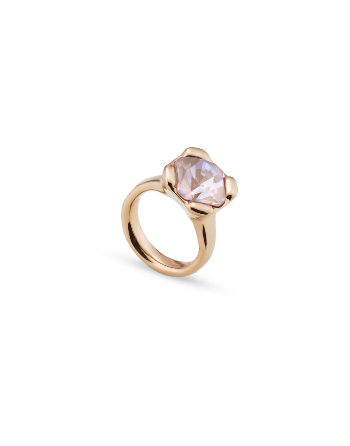 UNOde50 Gold Rock n pink Charismatic Ring
