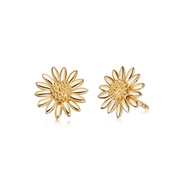 Daisy London 18ct Gold Plate Bellis Stud Earrings 10mm