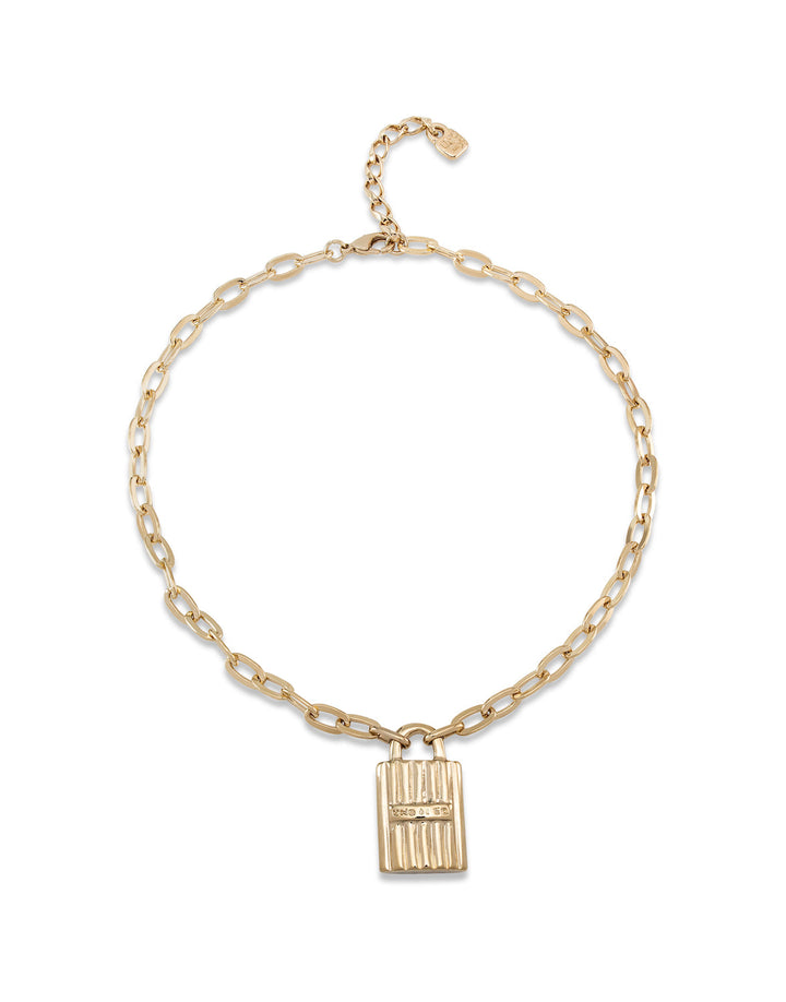 UNOde50 Gold Magic key Confident Necklace