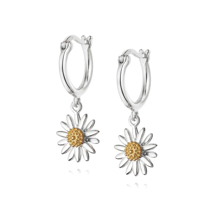 Daisy London Sterling Silver 10mm Daisy Drop Earrings