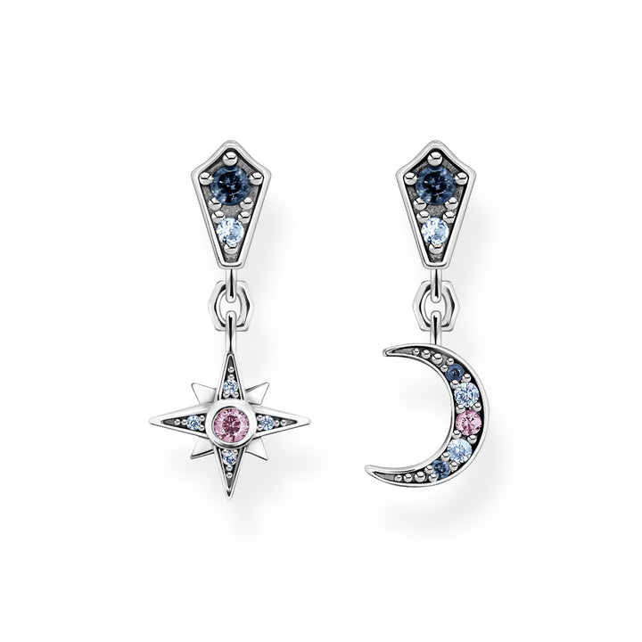 Thomas Sabo CZ Silver Moon and Star Earrings