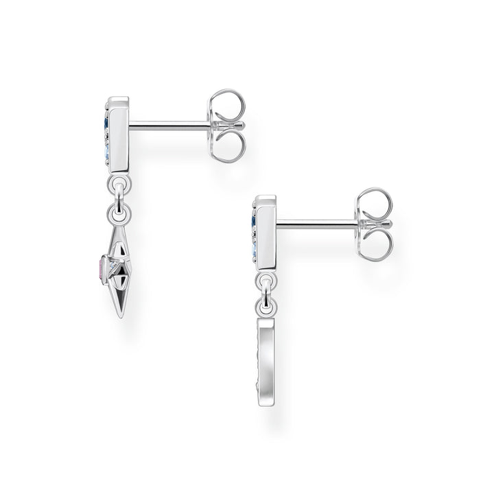 Thomas Sabo CZ Silver Moon and Star Earrings