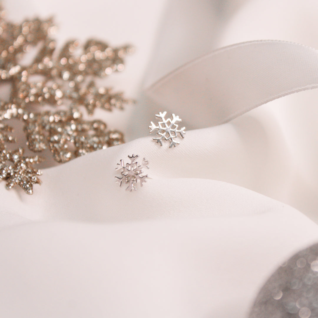 ol&co Silver Snowflake Earrings