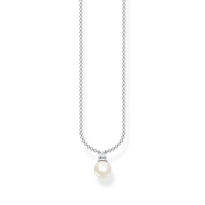 Thomas Sabo Silver CZ Pearl Necklace