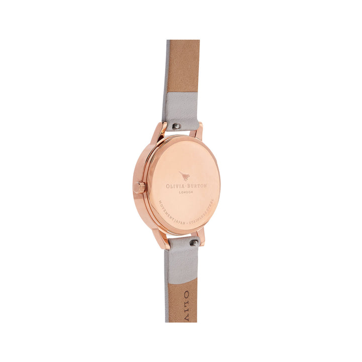 Olivia Burton Rose Gold Abstract Floral Dial Blush Strap Watch