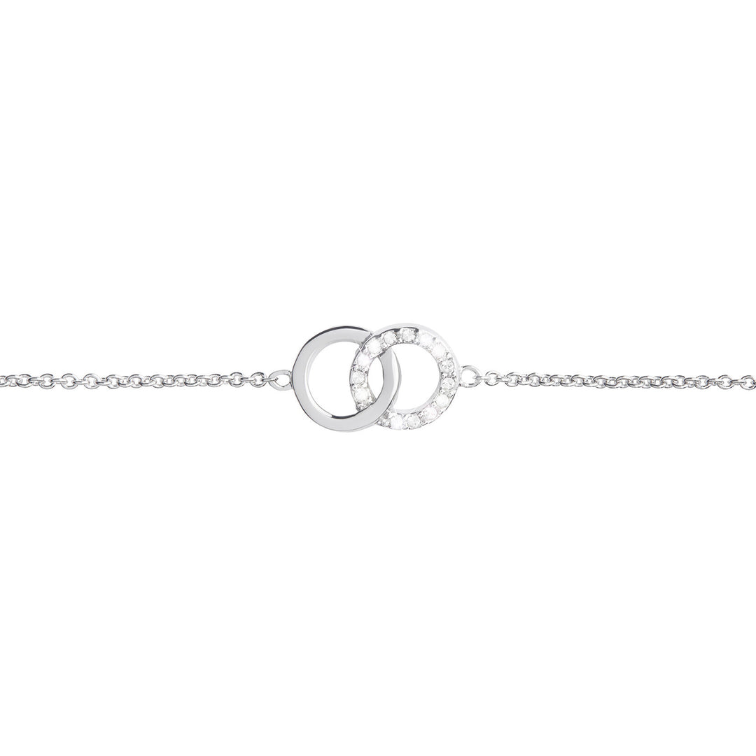 Olivia Burton Silver Bejewelled Interlink Chain Bracelet