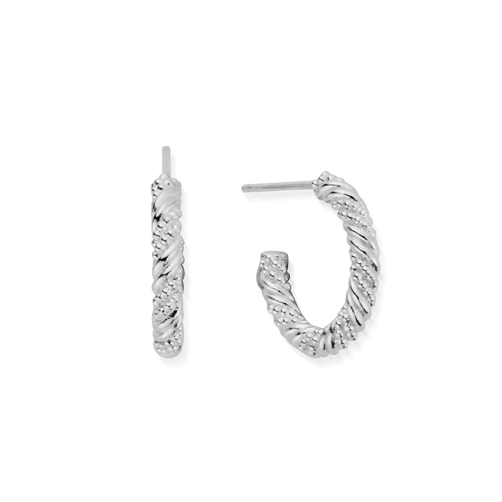 ChloBo Silver Entwined Passion Hoop Earrings