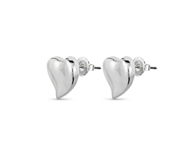 UNOde50 Silver UNO Heart Earrings