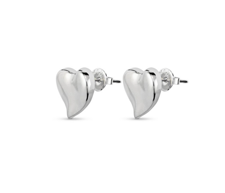 UNOde50 Silver UNO Heart Earrings