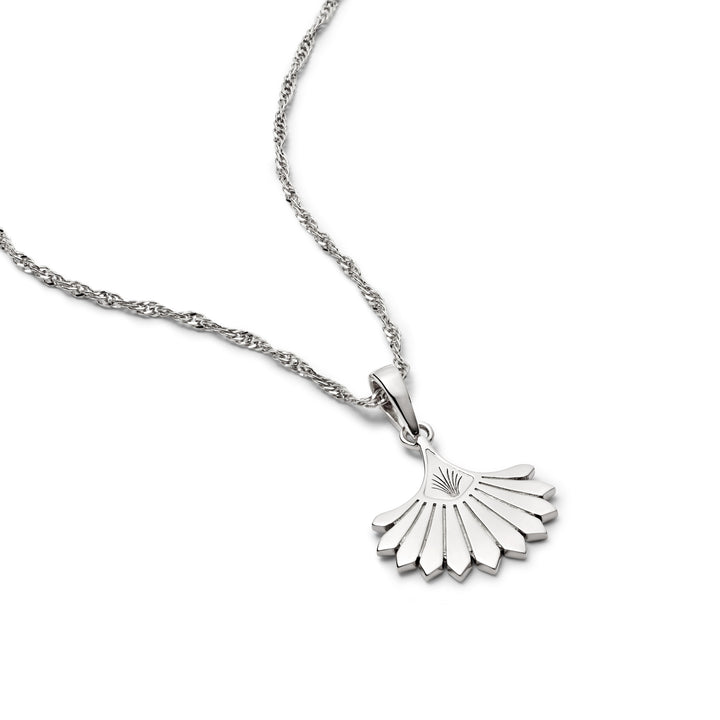 Daisy London Sterling Silver Palm Fan Necklace