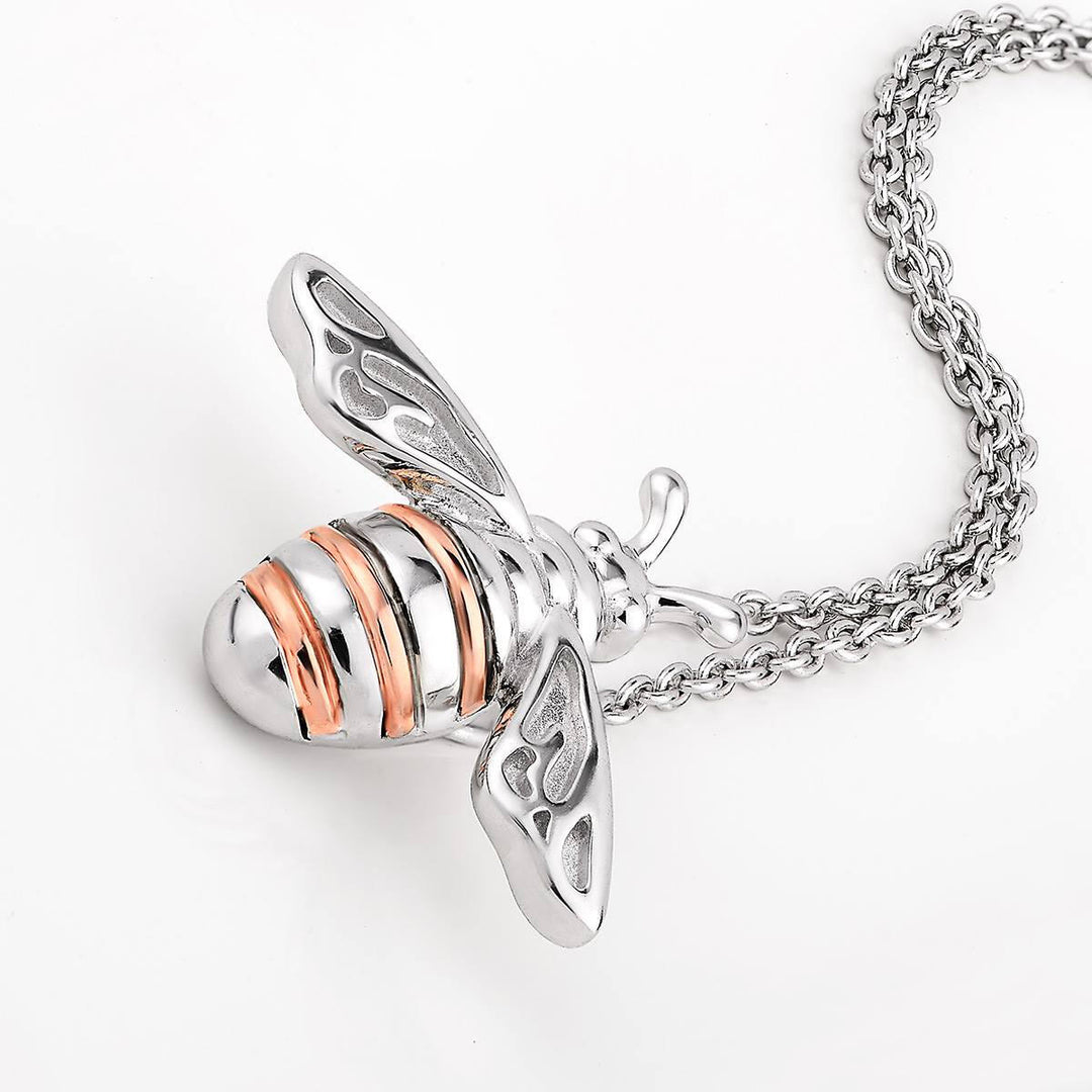 Clogau Silver Honey Bee Pendant Necklace