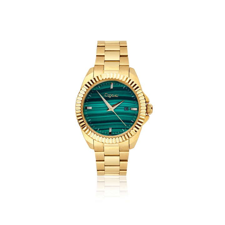 Clogau Ladies Gold Malachite Watch