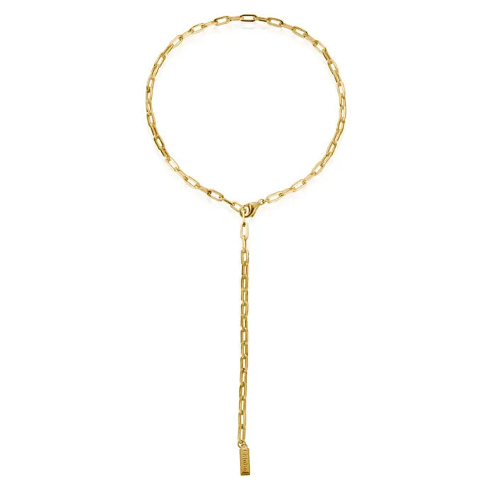 ChloBo Gold Mini Link Lariat Necklace