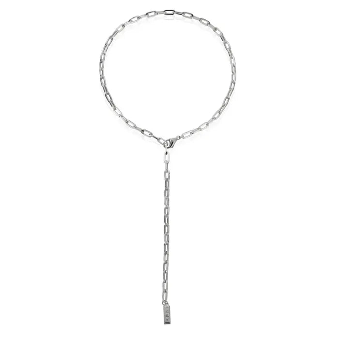 ChloBo Silver Mini Link Lariat Necklace