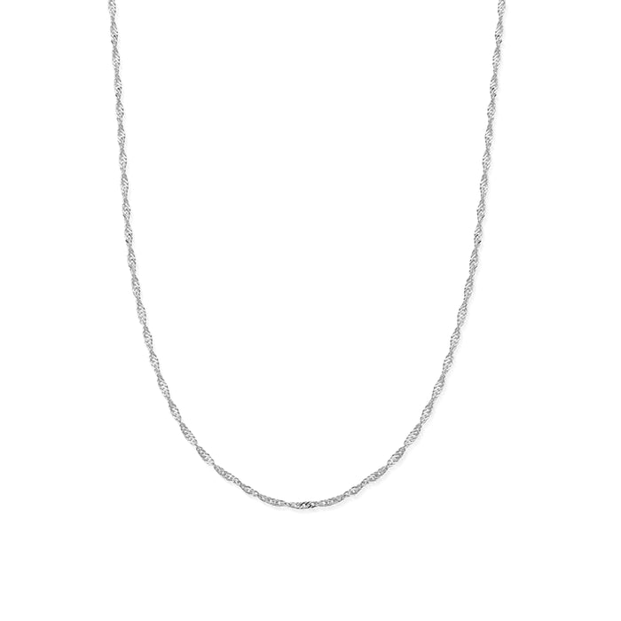 ChloBo Silver Twisted Rope Chain Necklace