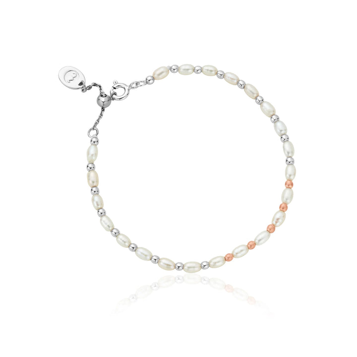 Clogau Welsh Beachcomber Silver and Pearl Bracelet