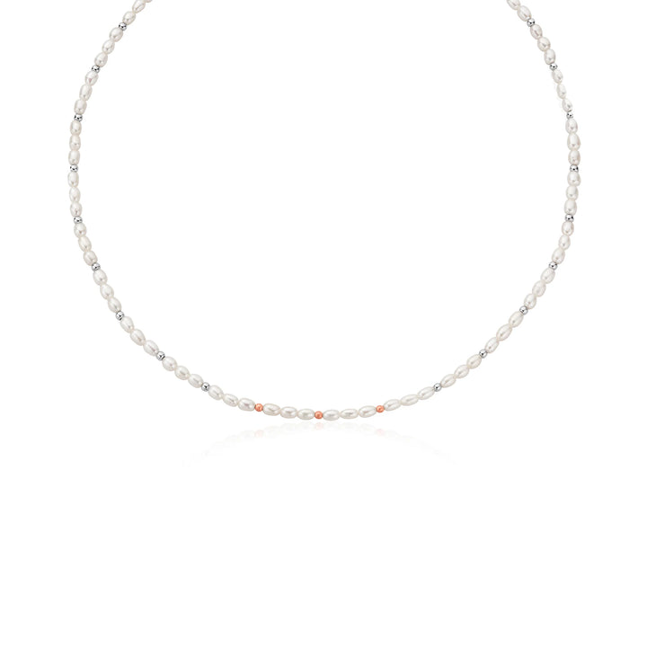 Clogau Welsh Beachcomber Silver and Pearl Necklace
