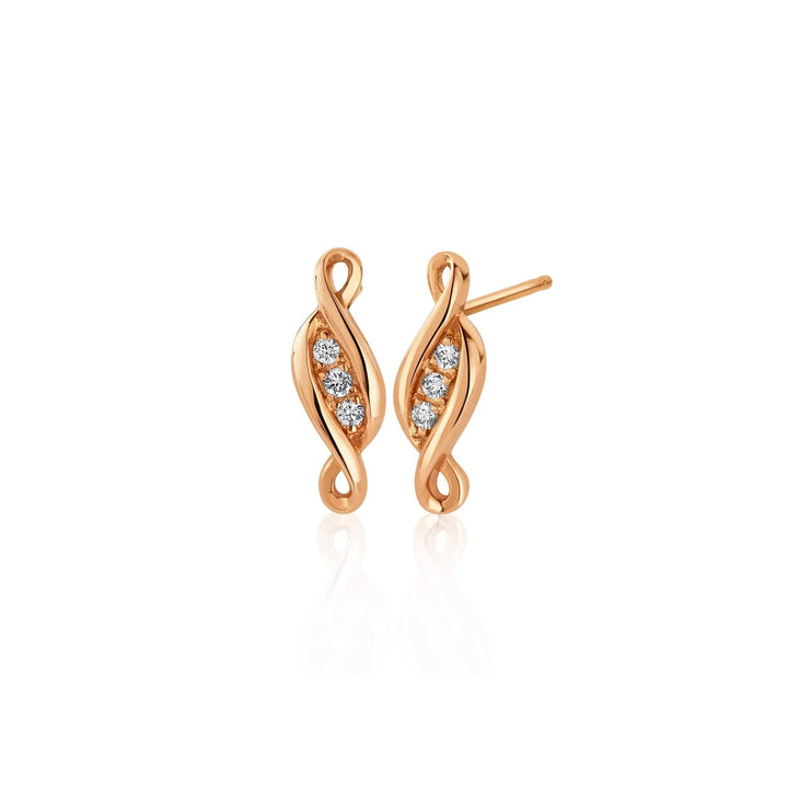 Clogau Gold 1854 Past Present Future 18Ct Gold Earrings