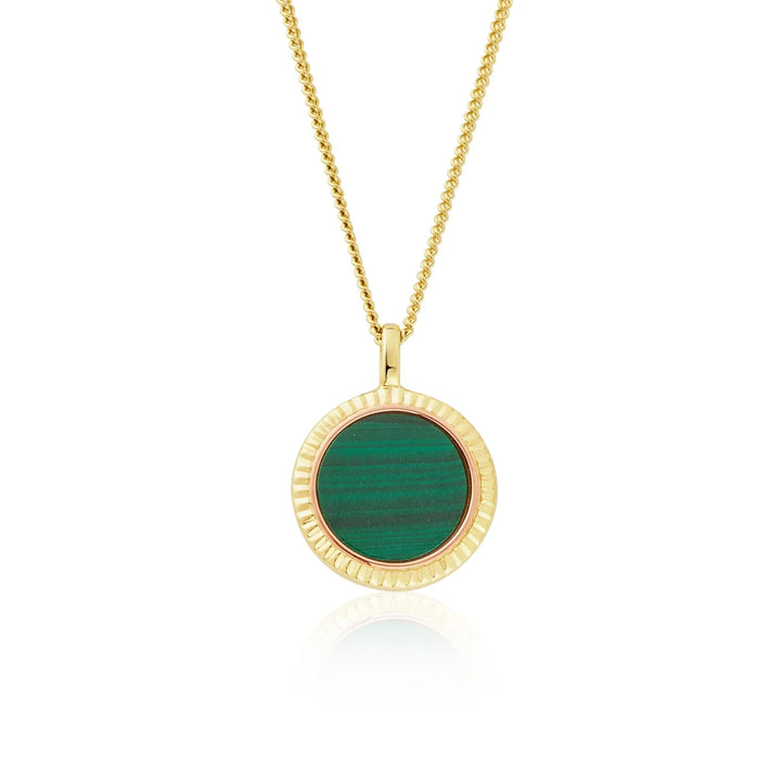 Clogau Reflections Of Padarn Gold and Malachite Pendant Necklace