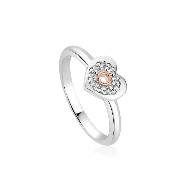 Clogau Cariad Sparkle Silver Heart Ring