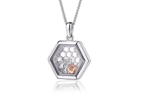 Clogau Gold Honey Bee Inner Charm Pendant Necklace