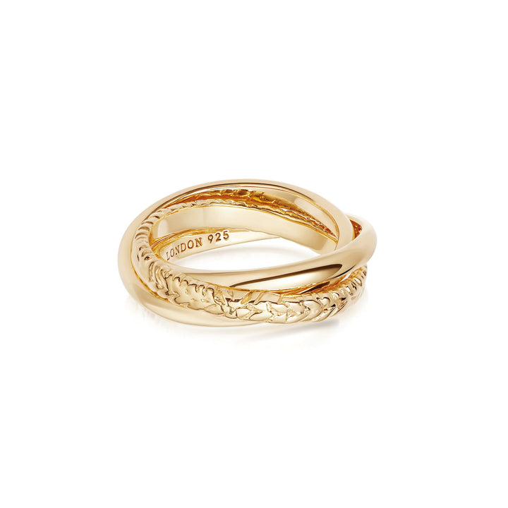 Daisy London 18ct Gold Estee Lalonde Trinity Ring