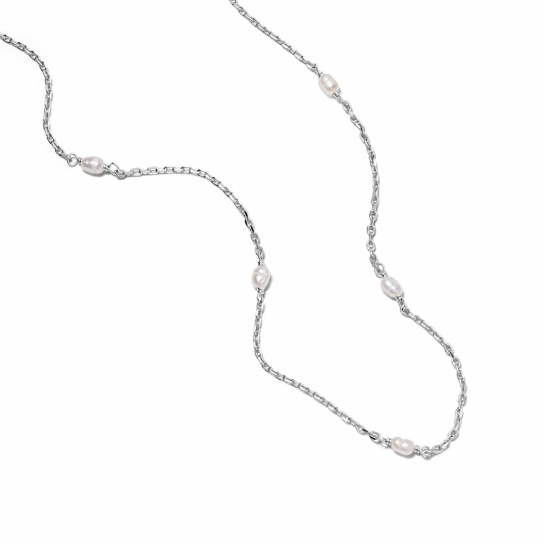 Daisy London Silver Treasures Seed Pearl Chain Necklace