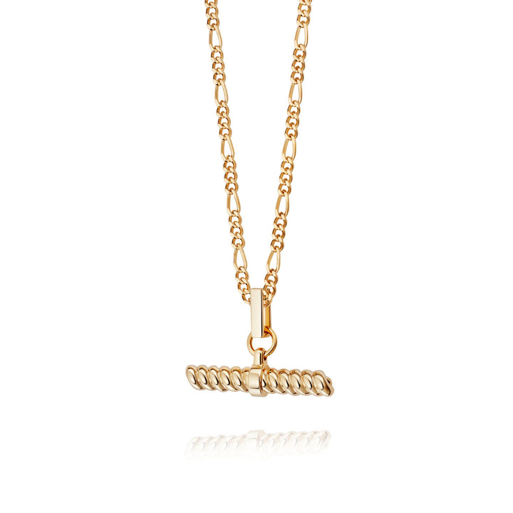 Daisy London 18ct Gold Plate Treasures Rope T Bar Necklace