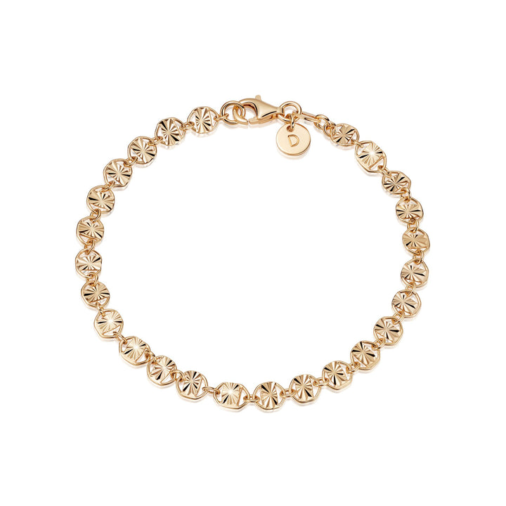 Daisy London 18ct Gold Plate Treasures Sunburst Chain Bracelet