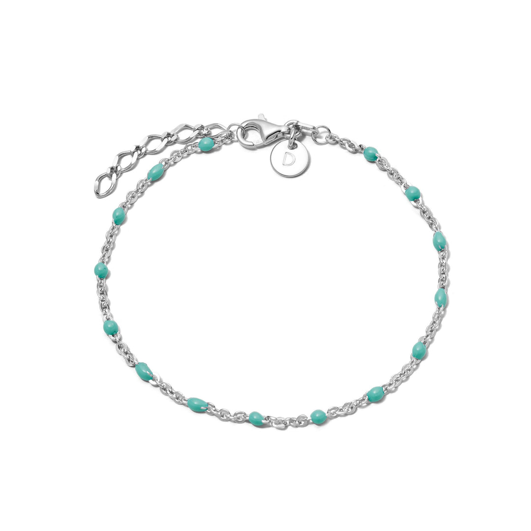 Daisy London Sterling Silver Treasures Turquoise Beaded Bracelet