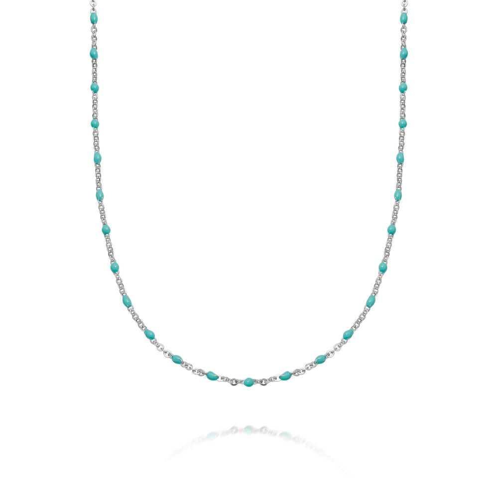 Daisy London Sterling Silver Treasures Turquoise Beaded Necklace