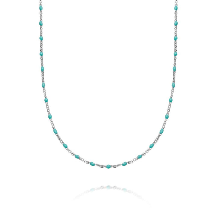 Daisy London Sterling Silver Treasures Turquoise Beaded Necklace