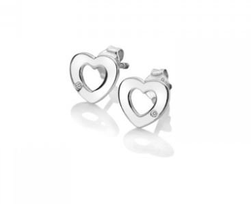 Hot Diamond Amulets Heart Silver Earrings