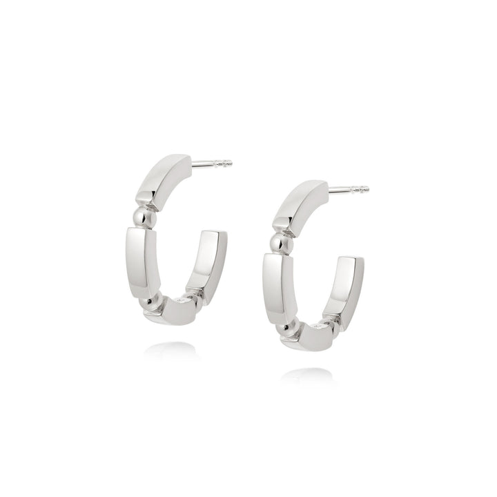 Daisy London Silver Chunky Stacked Hoops