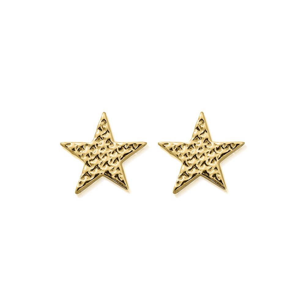 ChloBo Gold Sparkle Star Earrings