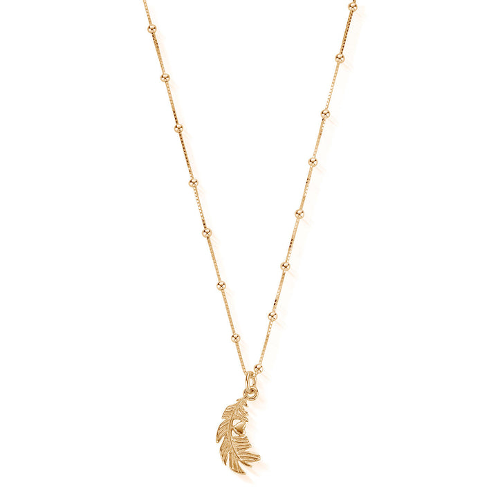 ChloBo Gold Newbie Necklace with Feather Heart