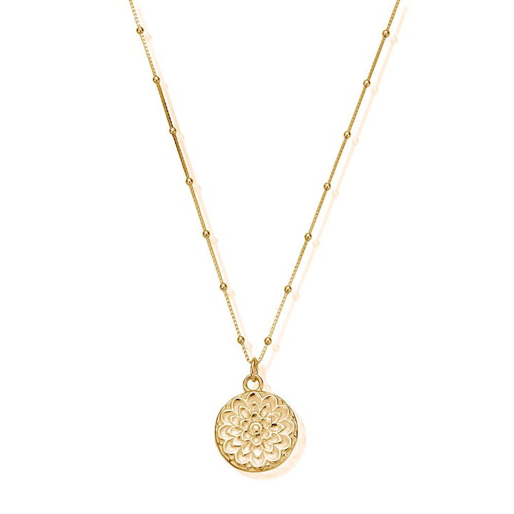 ChloBo Yellow Gold Moon Flower Necklace