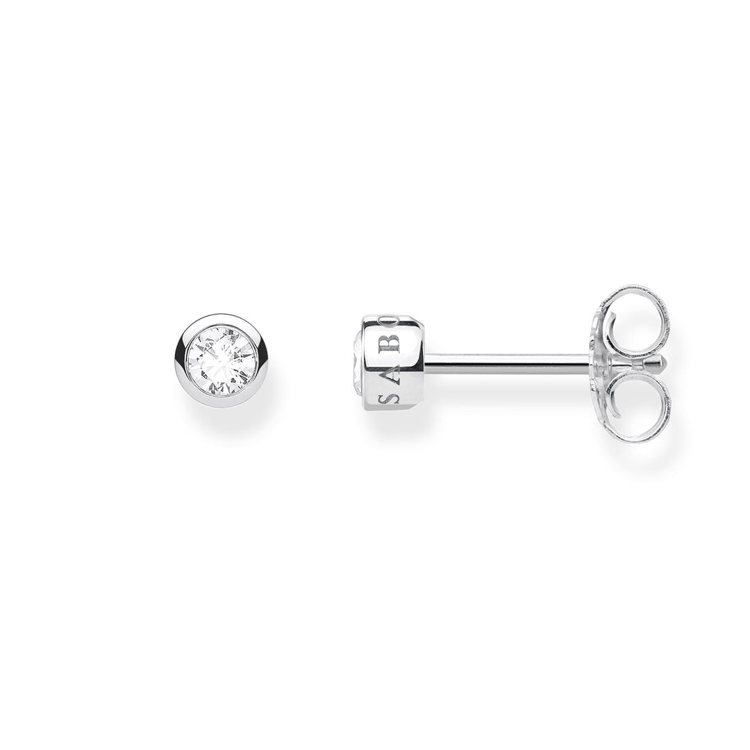 Thomas Sabo White Cubic Zirconia Round Earrings