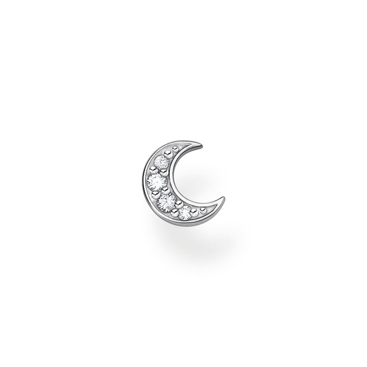 Thomas Sabo CZ Moon Silver Single Ear Stud