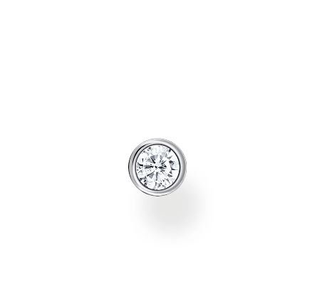 Thomas Sabo Round CZ Silver Single Ear Stud